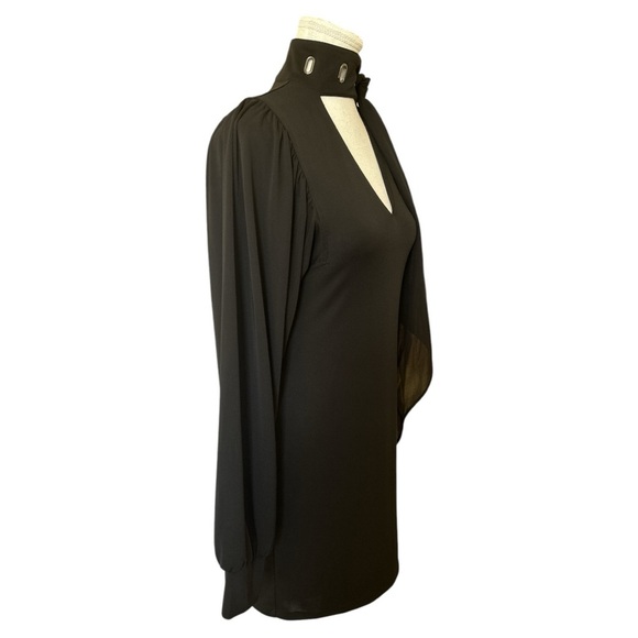 White House Black Market High-Neck Drama Sleeve Dress Size XS - Picture 3 of 9